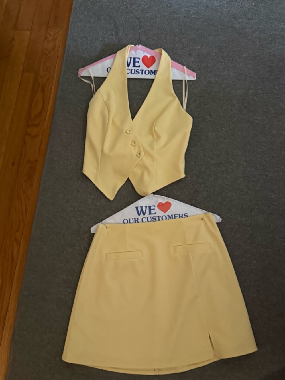 Hello Molly Pastel Yellow Two-Piece Set